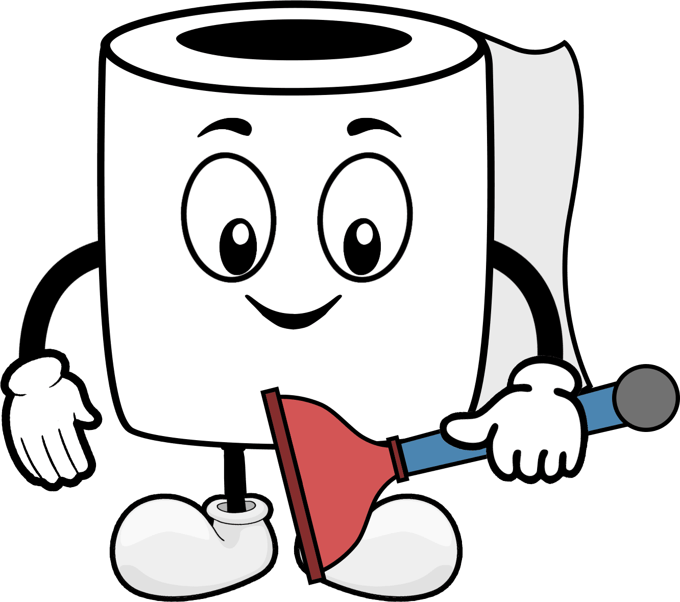 Master Roll character promoting septic-safe bamboo toilet paper