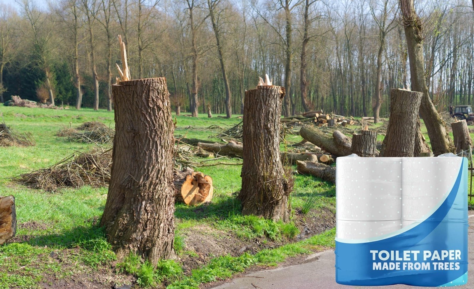 Toilet paper made from trees contributes to deforestation 